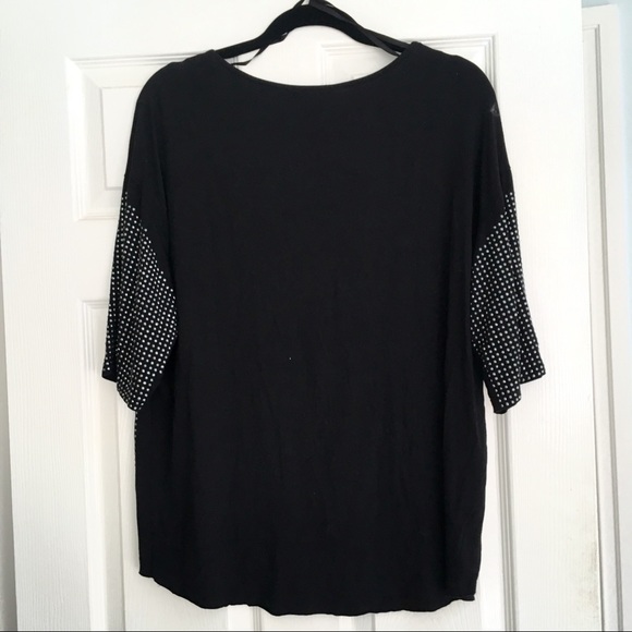 Moon Collection Black Studded Dolman Sleeve Top - Picture 4 of 8
